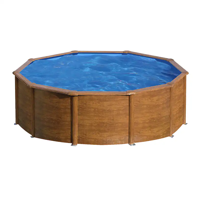 Basic Pool Rund Ø460 x 120 cm, Brun Ø460 cm, Djup: 120 cm, Färg: Brun