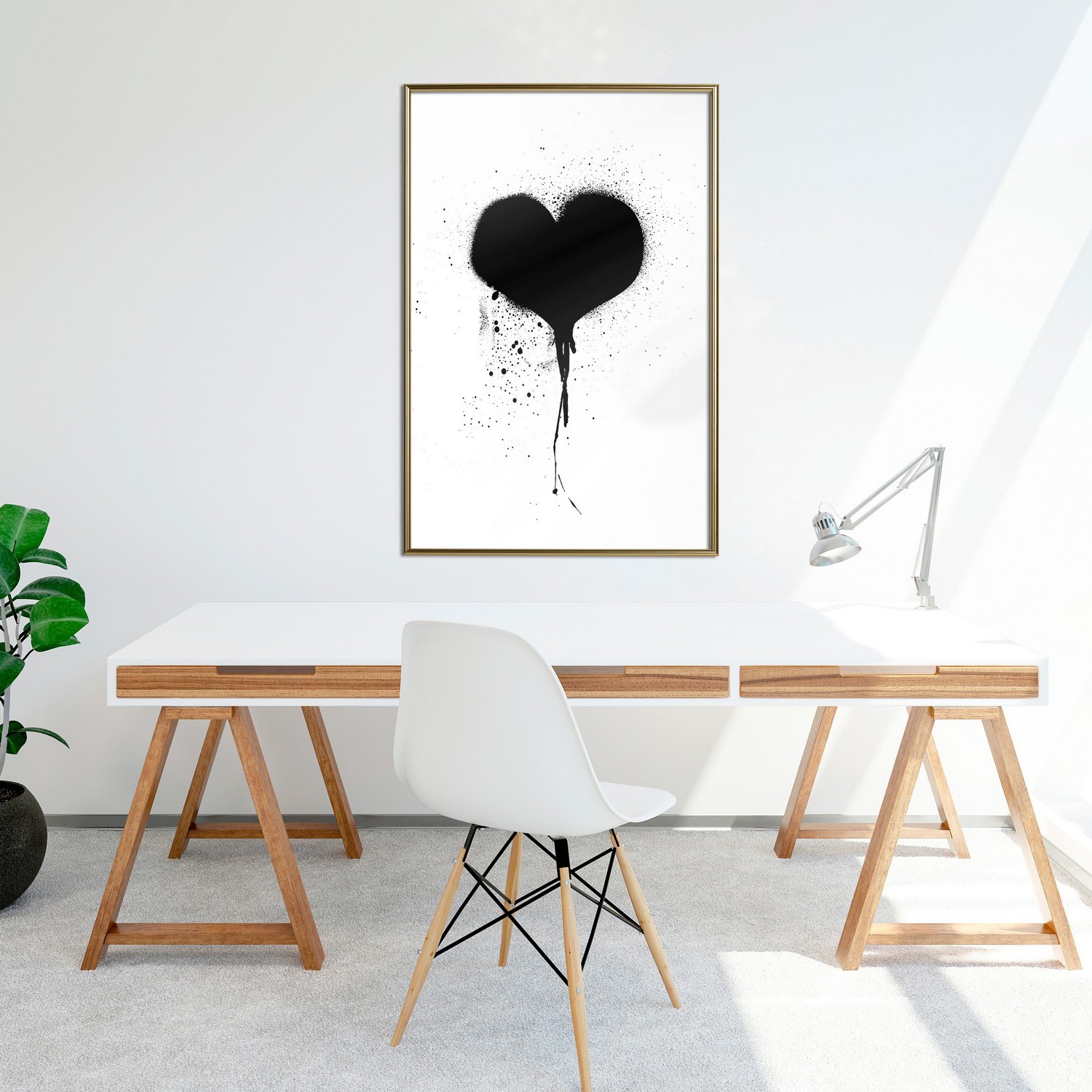 Poster Artgeist Affisch Destroyed Heart