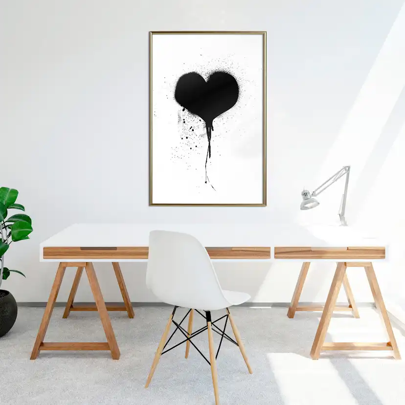 Poster Artgeist Affisch Destroyed Heart