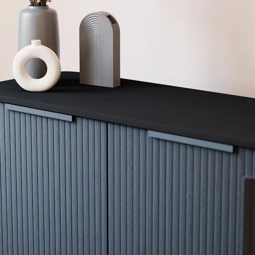 Sideboard Bark Kopparbo Ribbad med Förvaring 160cm