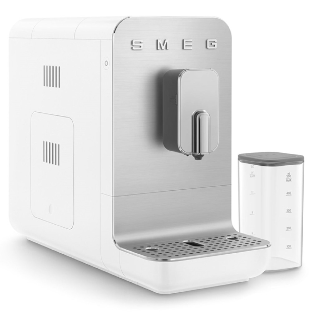 Espressomaskin Smeg BCC13WHMEU Vit med Inbyggd Kaffekvarn och Mjölksystem