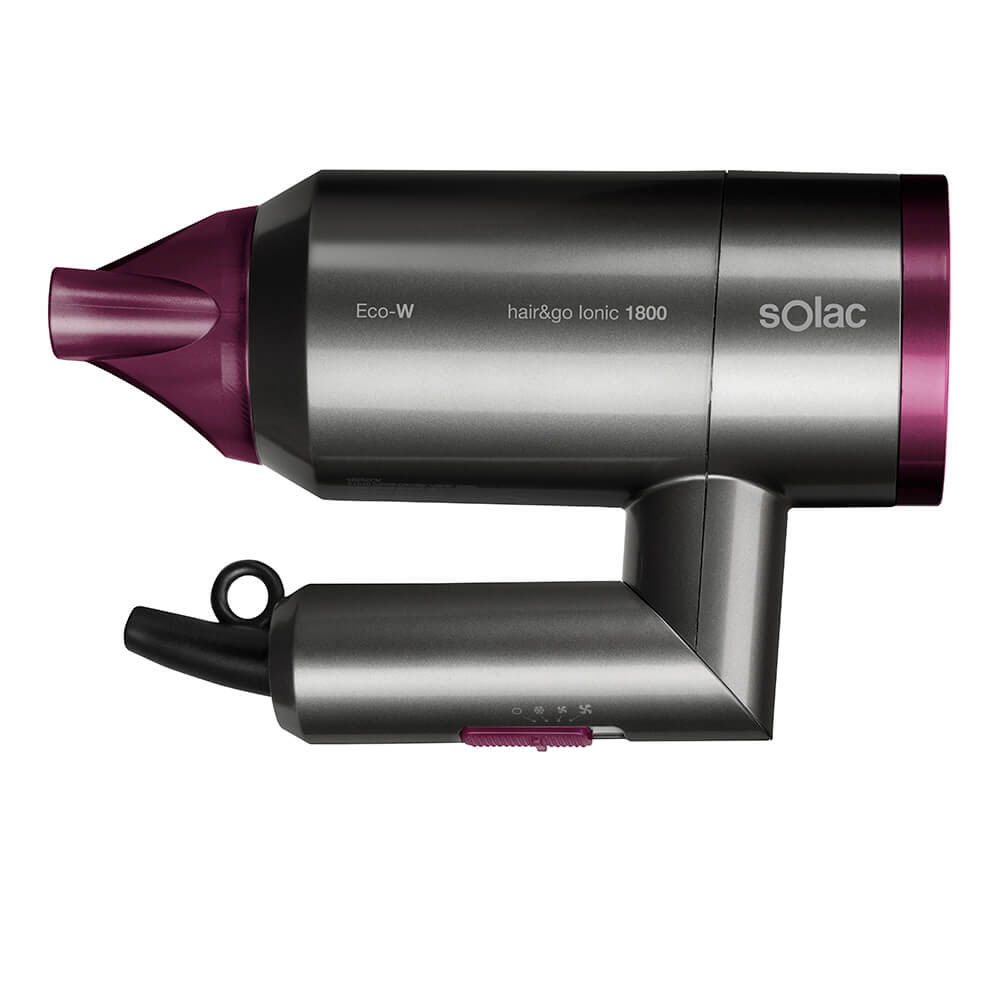Hårtork Solac Hair&Go Ionic 1800 Hopfällbar