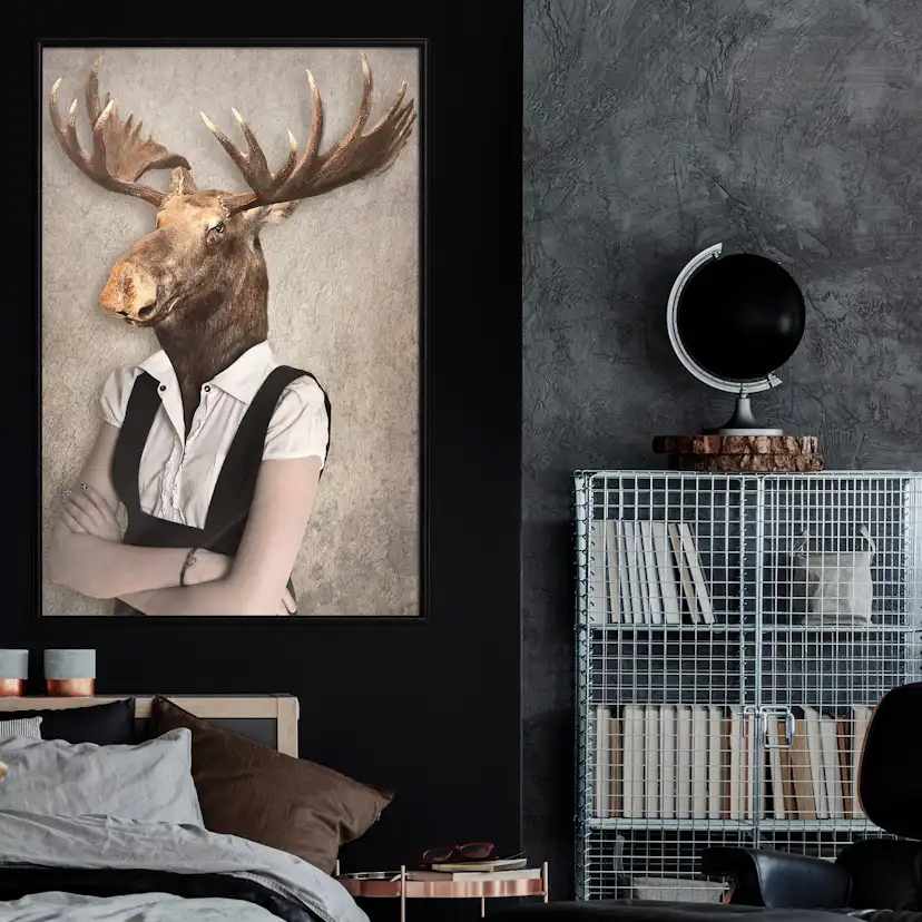 Poster Artgeist Affisch Brainy Moose