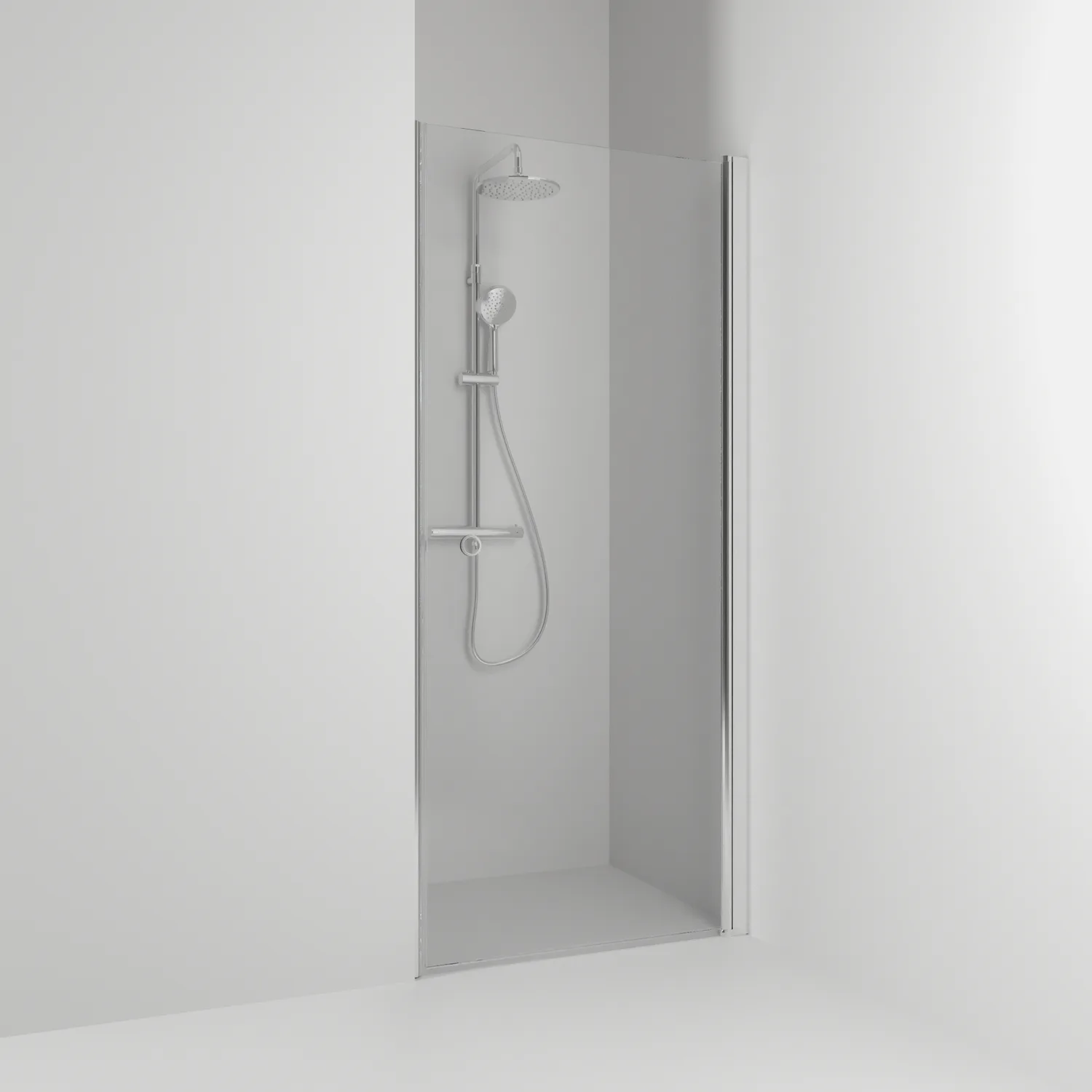 Enisch Rak Skoga HG Bl/Kl 80 Profil: Alu blank, Klarglas, 763x1980 mm