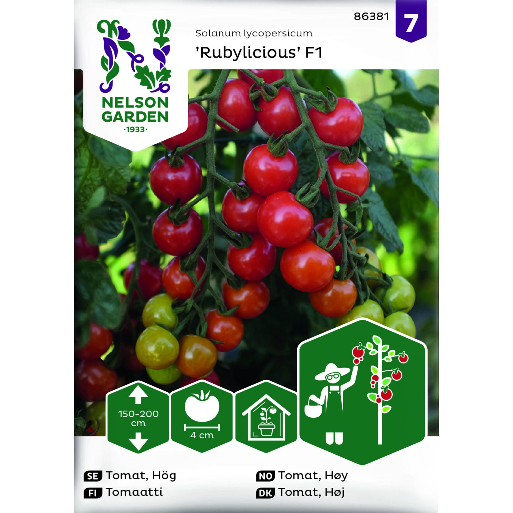 Frö Nelson Garden Tomat Hög Rubylicious F1