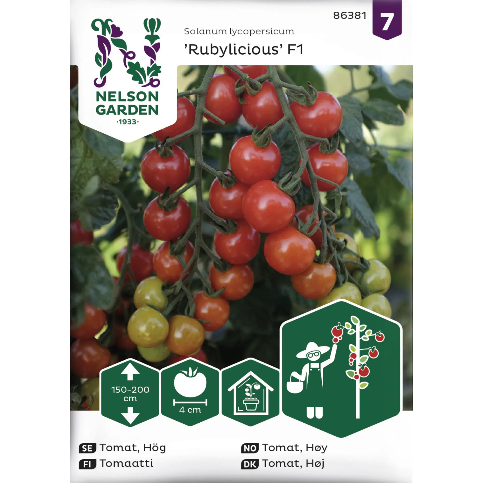 Frö Nelson Garden Tomat Hög Rubylicious F1