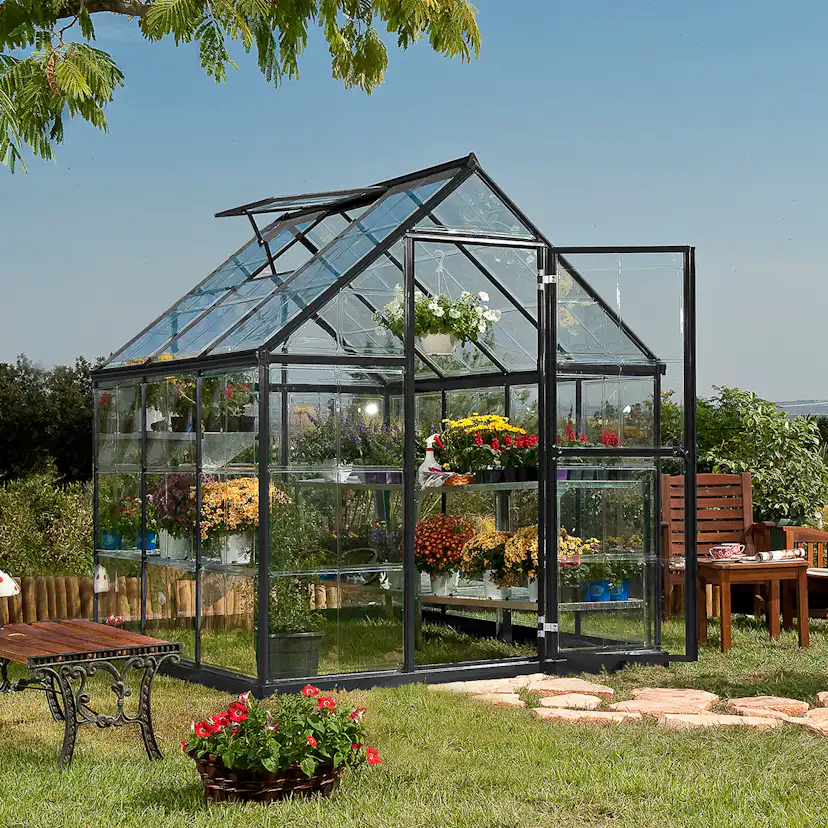 Växthus Canopia by Palram Harmony Aluminiumram med UV-Skyddad Polykarbonat & Ventilationsfönster, 2,3 m²