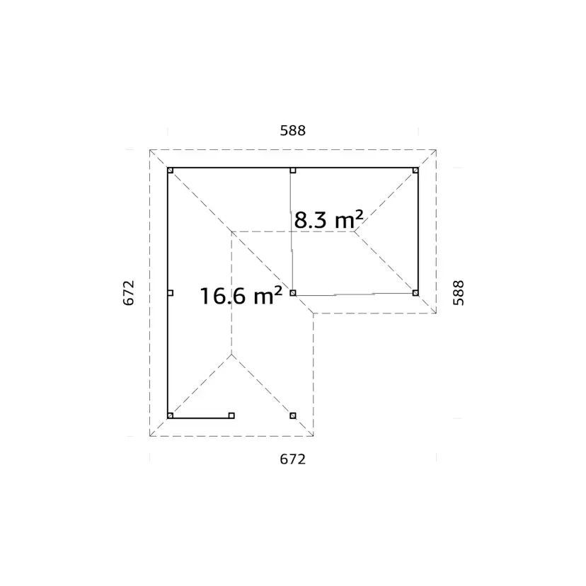 Uterum Palmako Bianca 24,9 m2 Set 509 Slide Plus