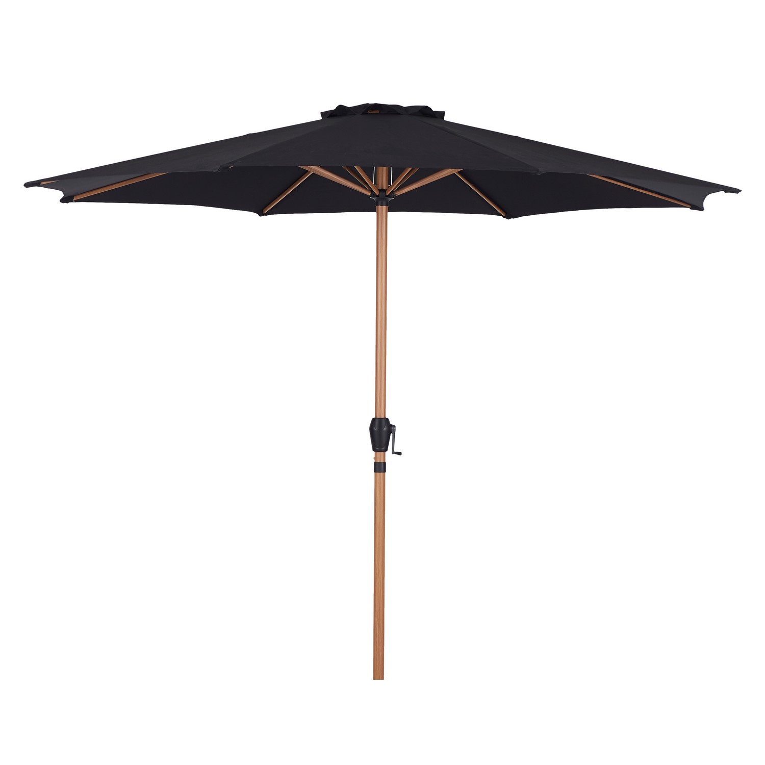 UMBRELLA W/CRANK Ø3M (48861) Teak/Svart
