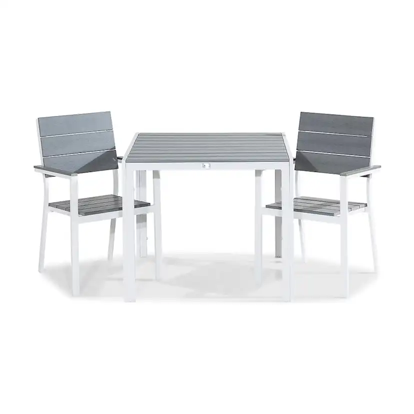 Tunis Matgrupp 90x90 + 2 Stapelstolar Utan Dynor