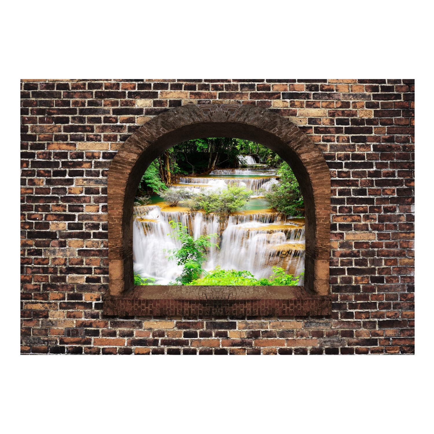 Fototapet Arkiio Självhäftande Stony Window Waterfalls