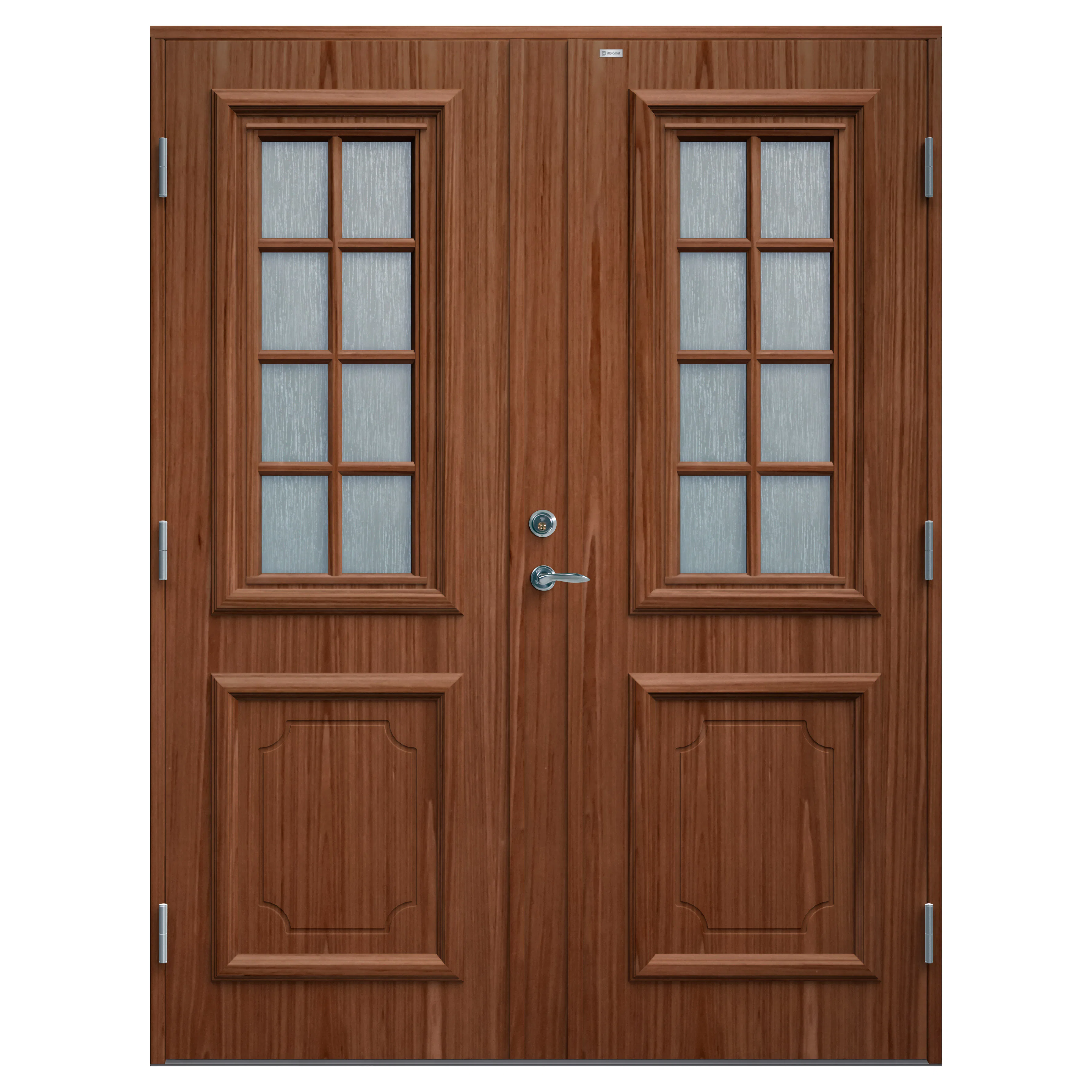 Parytterdörr Svea Glas 14x20 V Teak BxH: 140x200 cm, Vänster