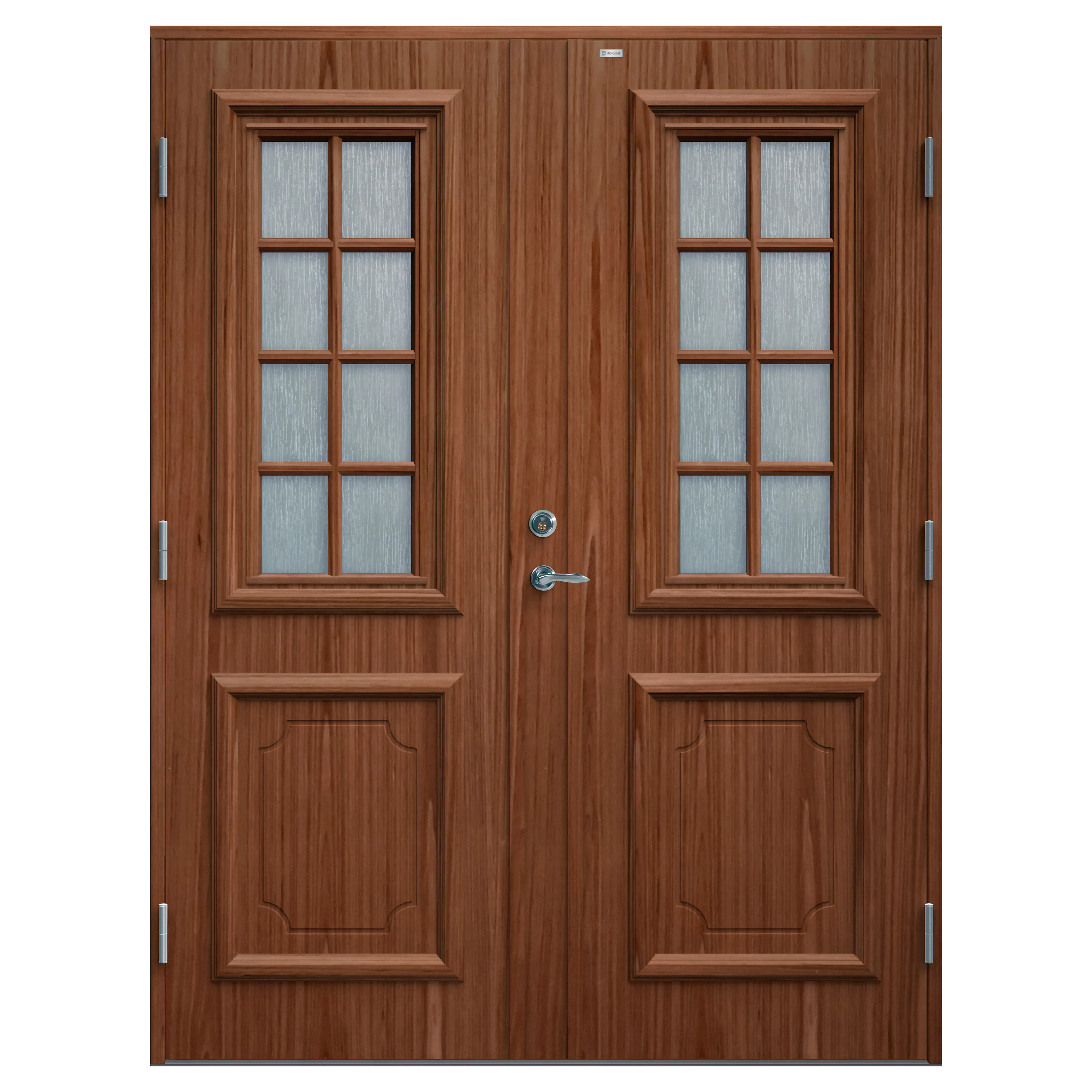 Parytterdörr Svea Glas 14x20 V Teak BxH: 140x200 cm, Vänster