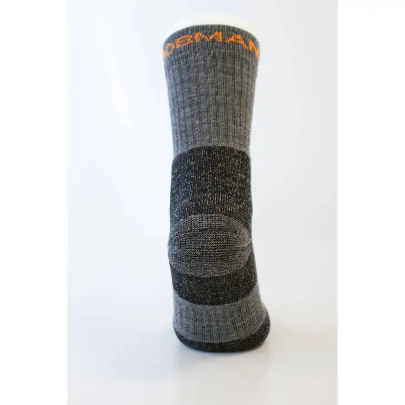 Socka Jobman Merino Tjock Mörkgrån/Svart