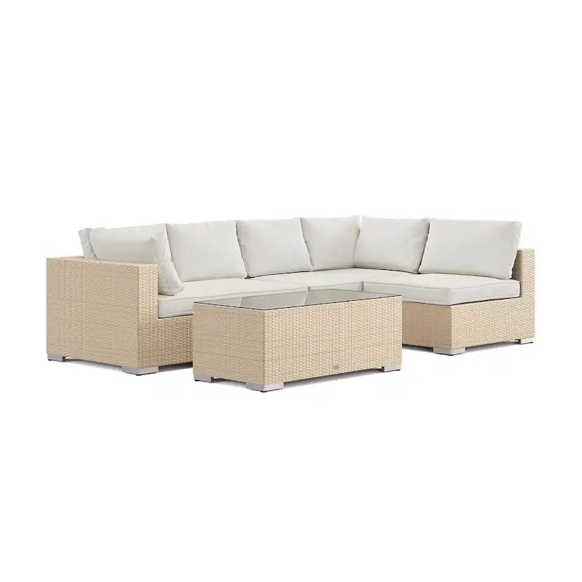 Loungegrupp Comfort Garden Bahamas utomhus loungegrupp 5-sits med vändbar schäslong och bord