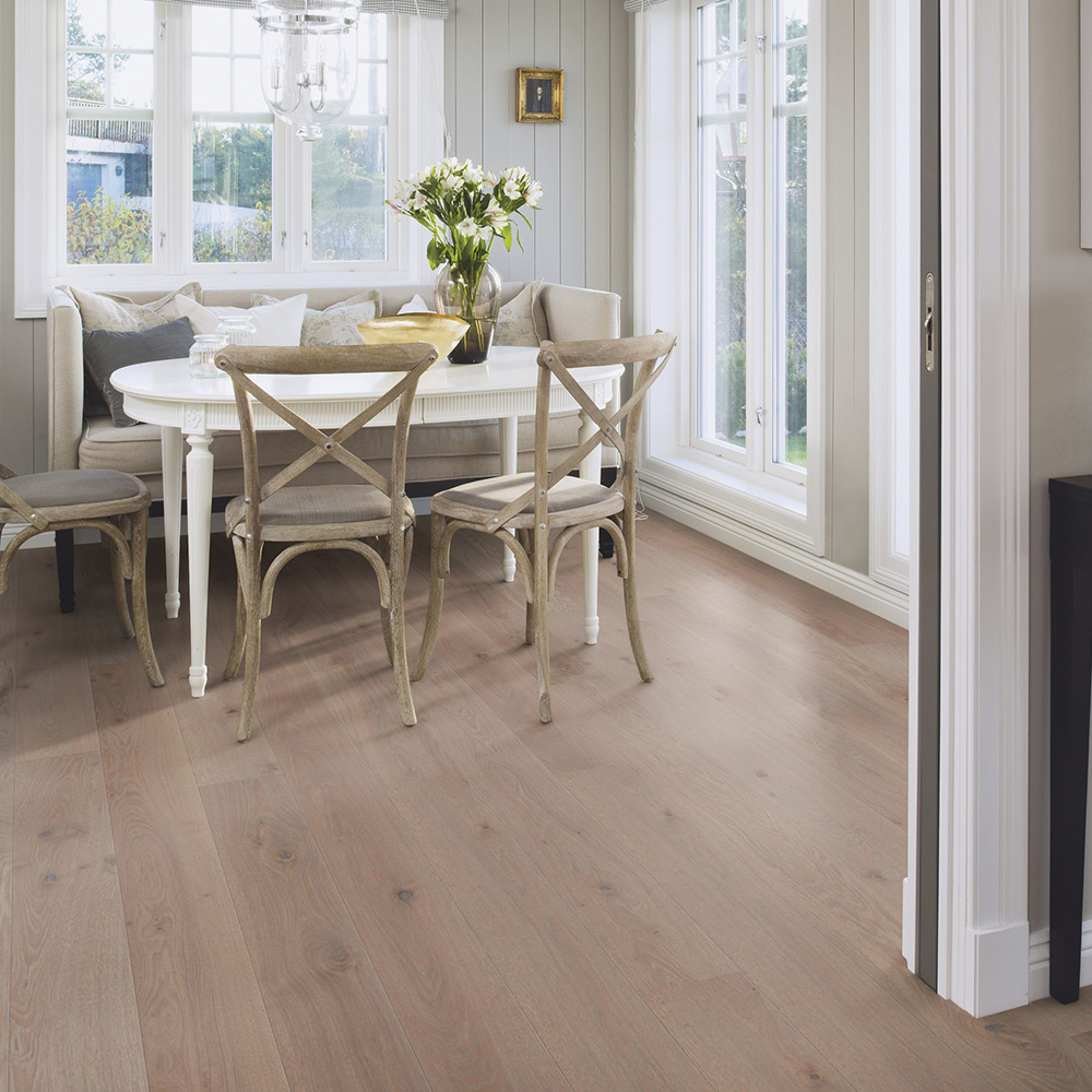 Parkettgolv Boen Ek Vivo 1-Stav Warm Grey Borstad Ultra Matt Lack