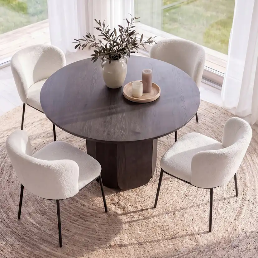 Matgrupp Venture Home Tekla Ø120 cm med 4st Edina Stolar