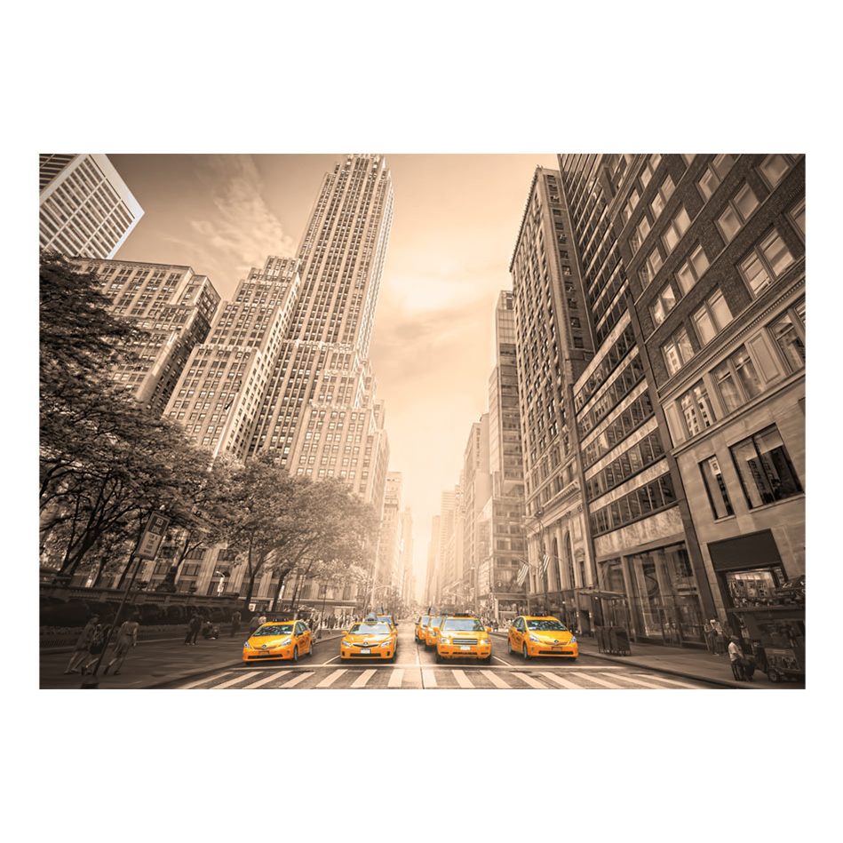 New York taxi - sepia 100x70 Storlek: 100x70 cm