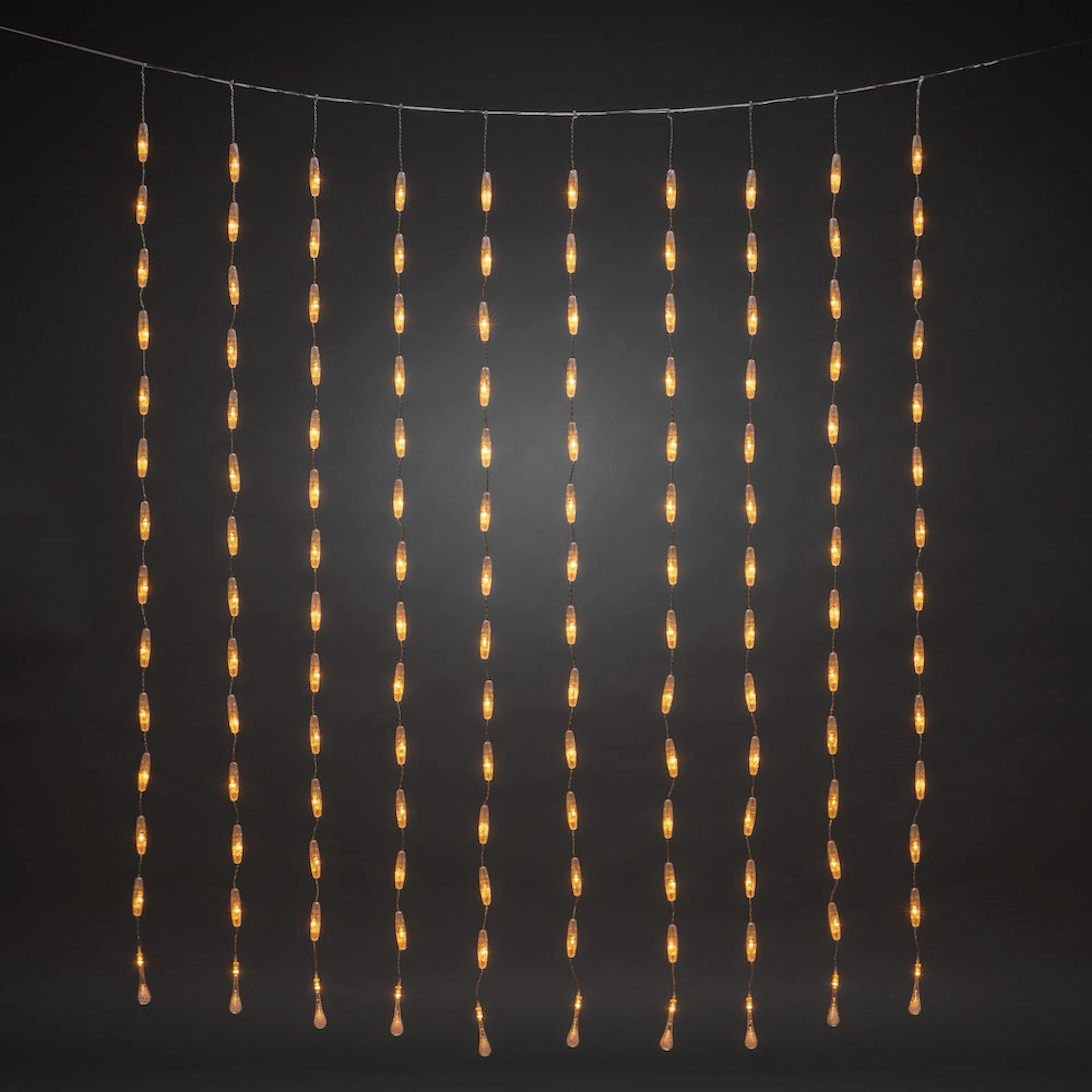 Gardinslinga droppar 140 LED Amber, H: 1400 mm