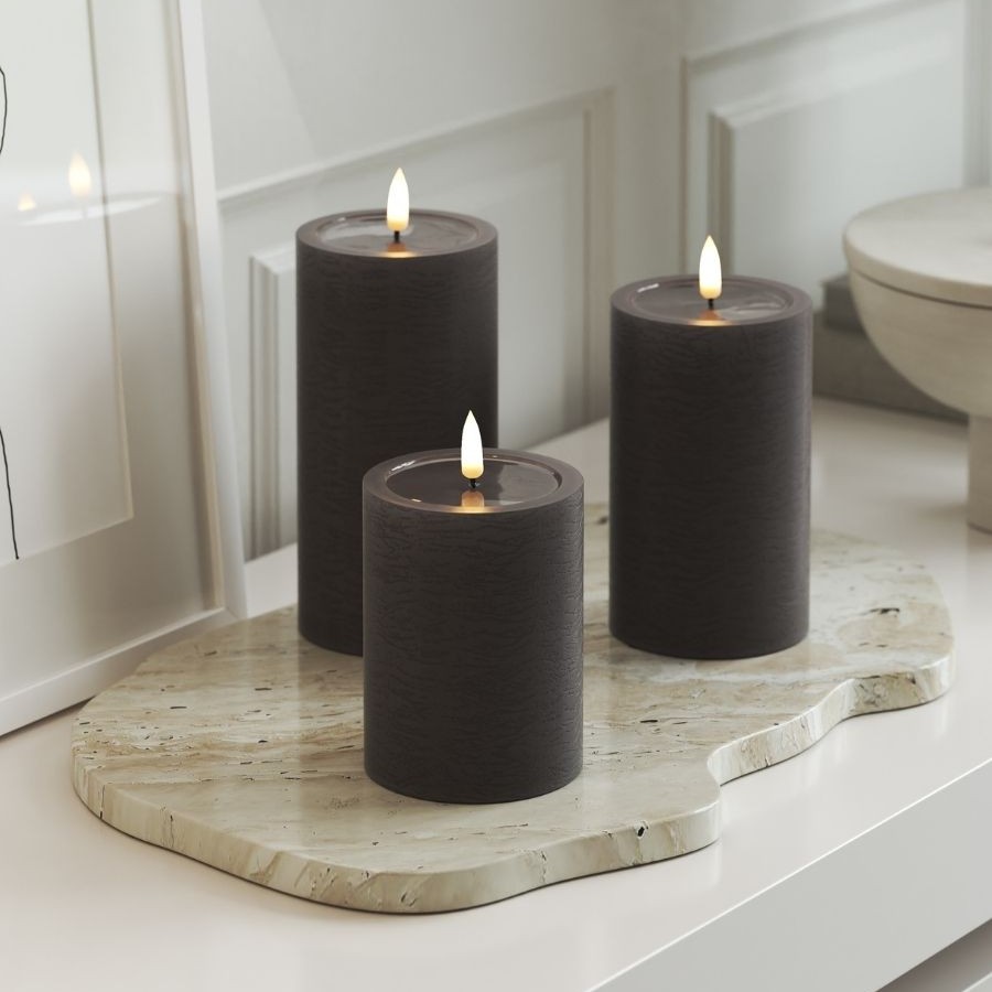 LED-Blockljus UNIQUE Candles 7,5x12,5 cm