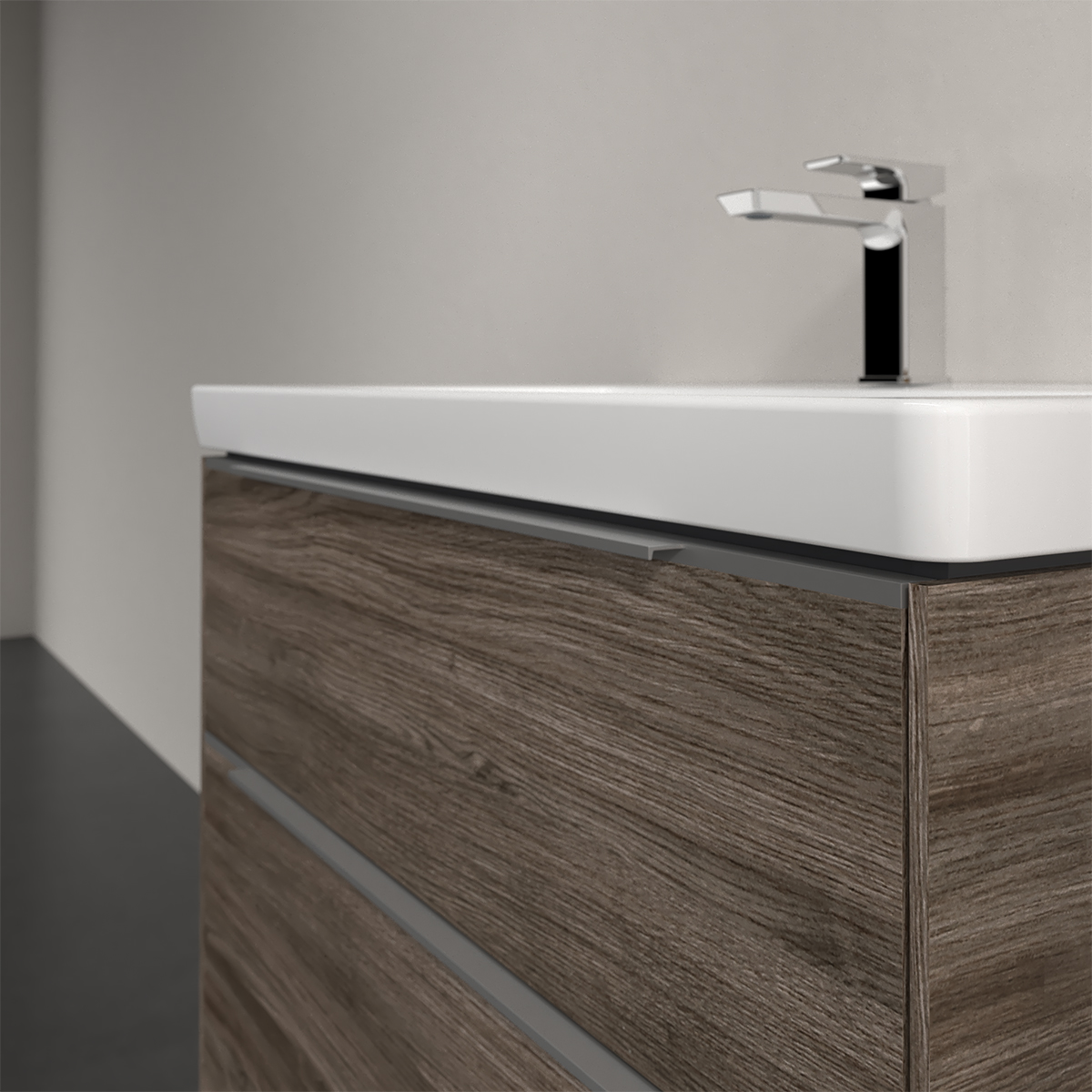 Tvättställsskåp Villeroy & Boch Subway 3.0 med 2 Lådor