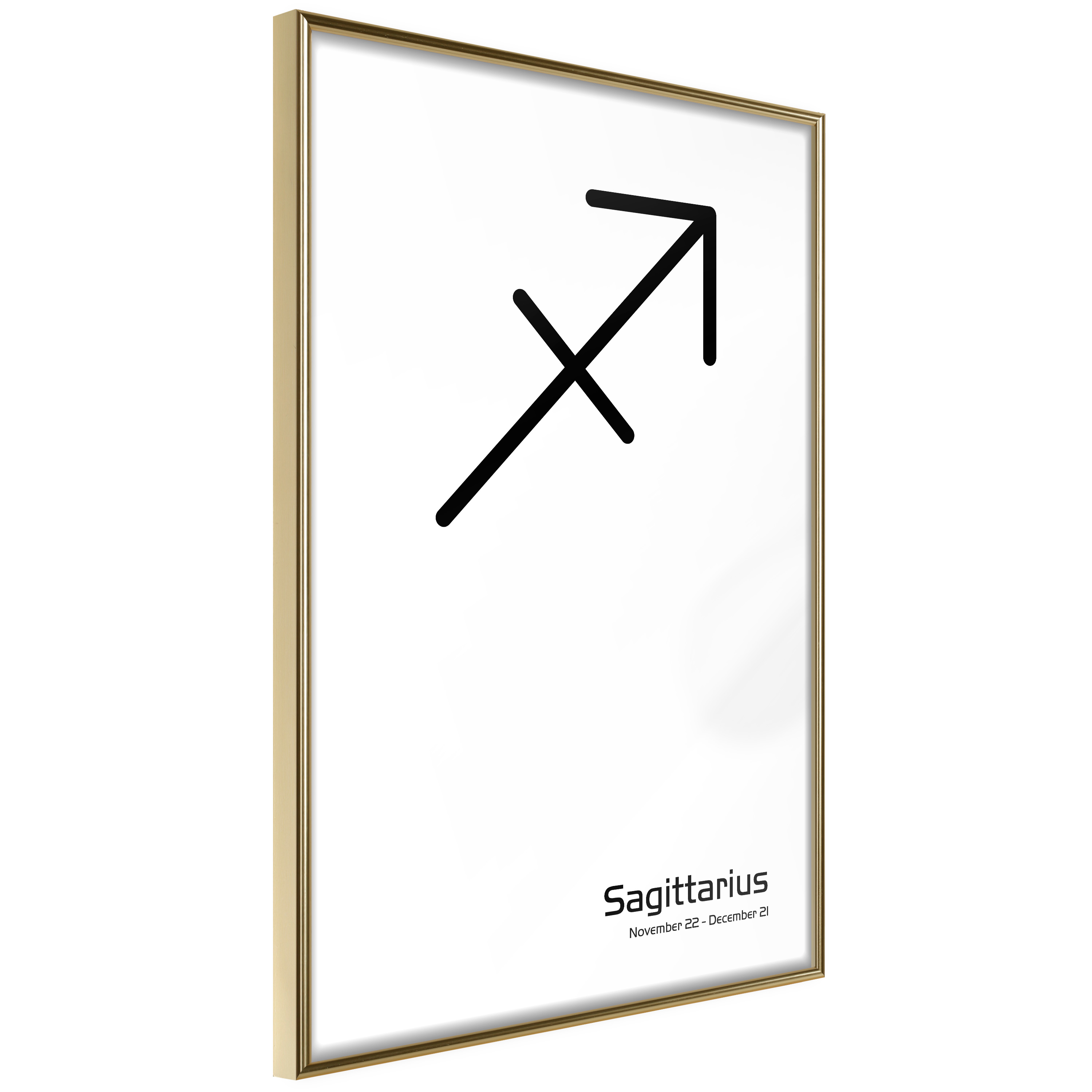 Affisch - Sagittarius [Poster] 20x30 Guld ram, 20x30 cm