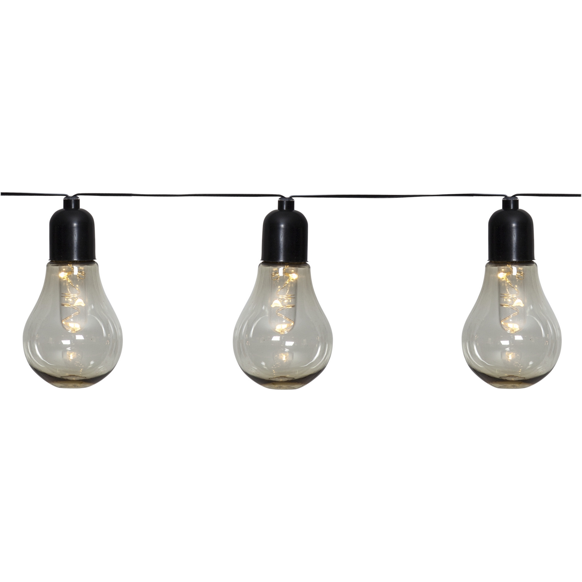 Ljusslinga Star Trading Glow 10L Batteridriven Utebelysning Svart 4m