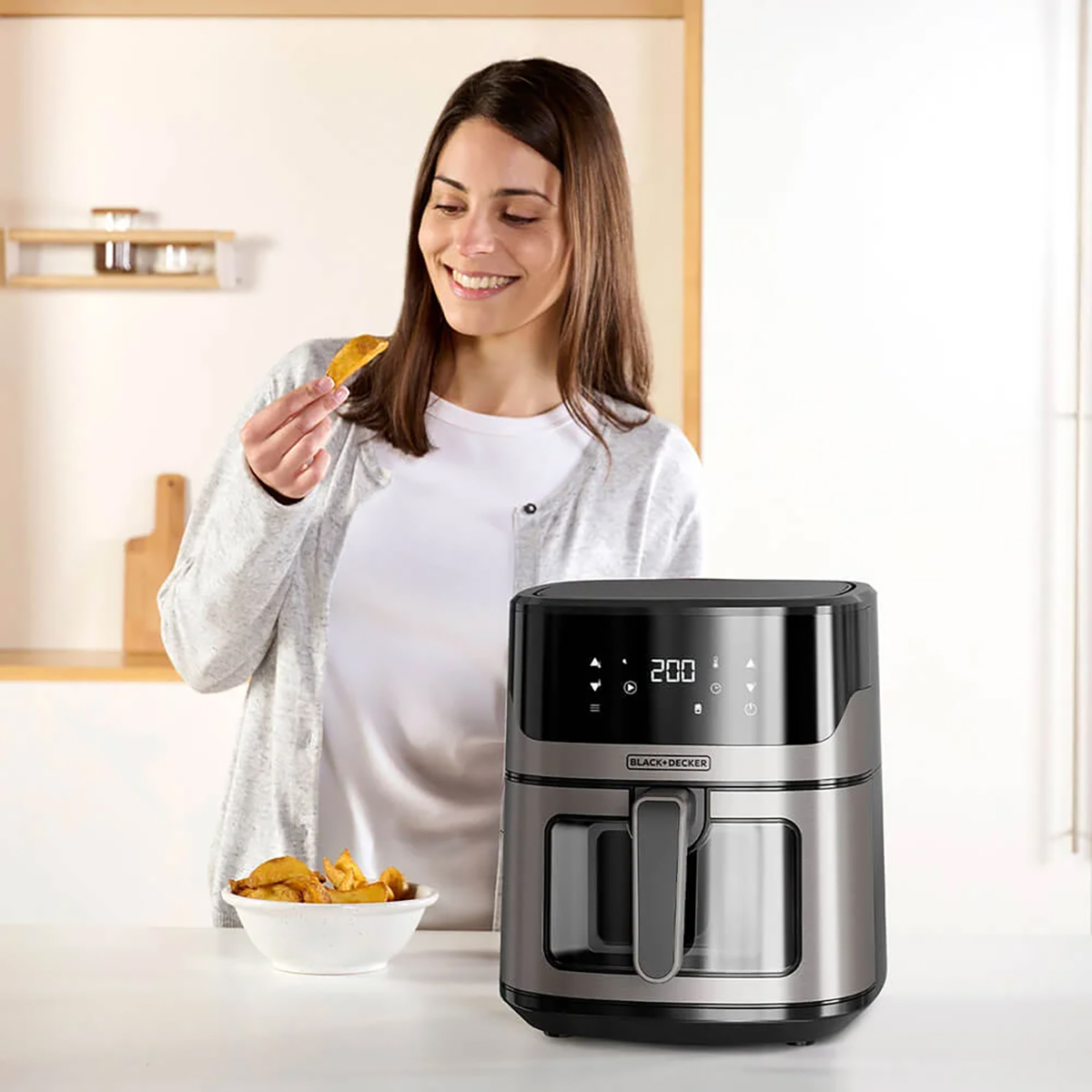 Air Fryer BLACK+DECKER 1600W 6.5L Oljefri Fritös
