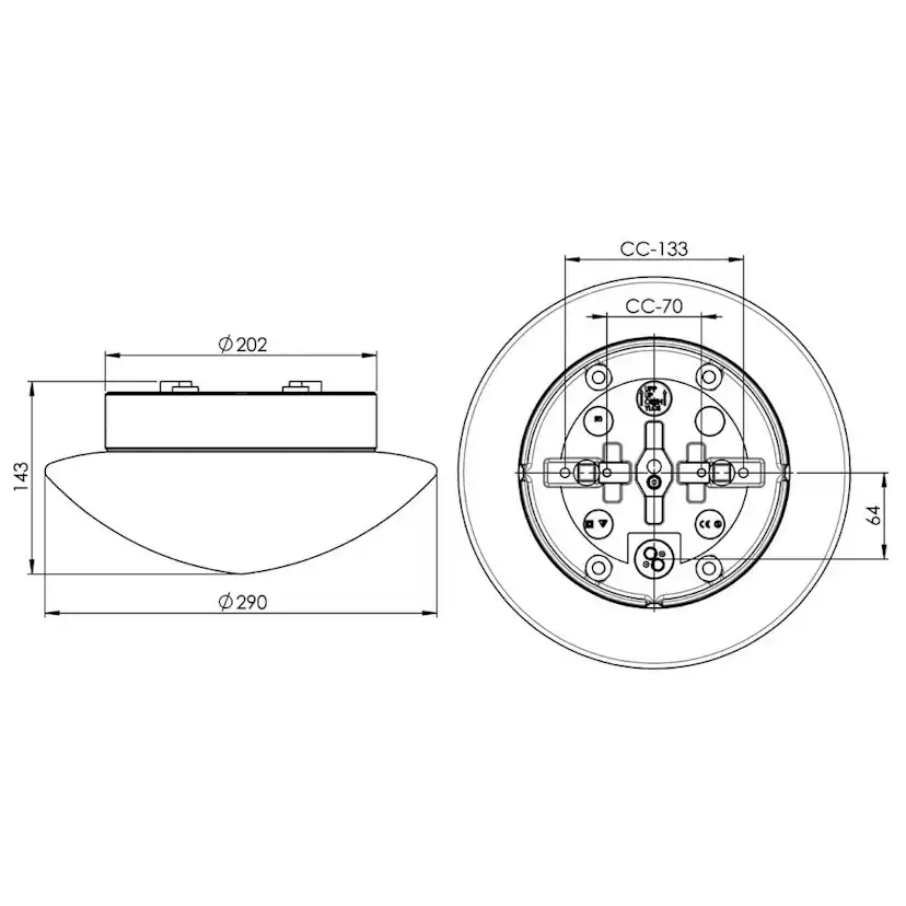 Vägg-/Taklampa Ifö Electric Solhem Vit IP44 Rak E27 Bastu