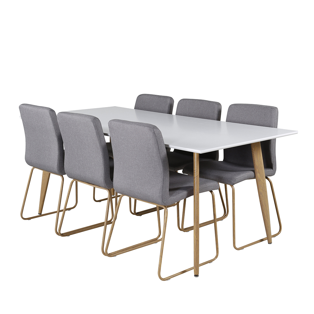Matgrupp Venture Home Polar Ø100 cm med 6st Mace Matstolar