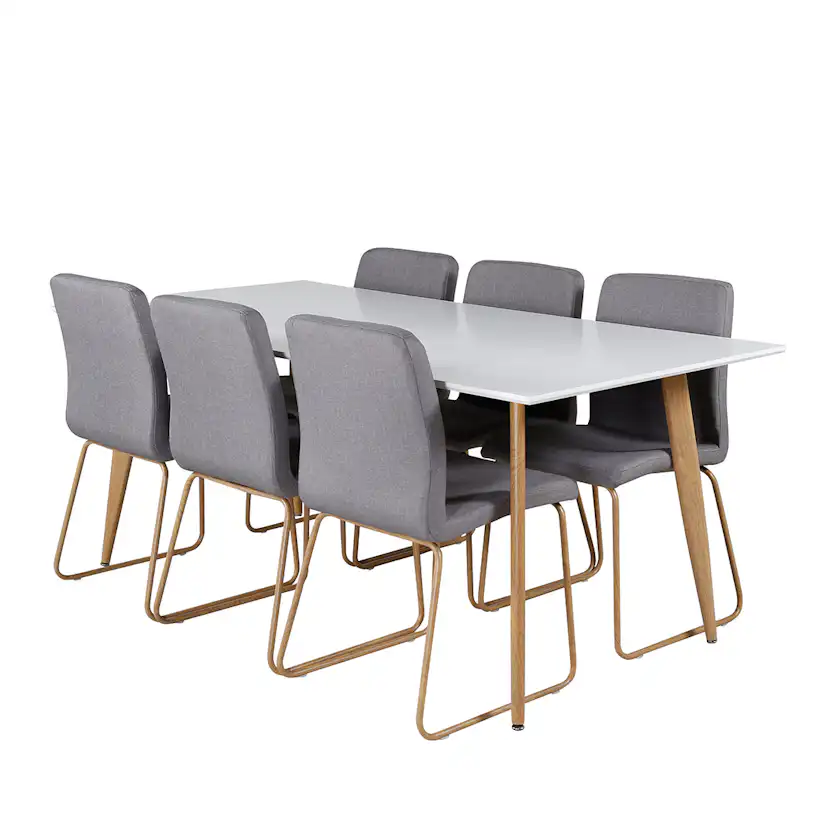 Matgrupp Venture Home Polar Ø100 cm med 6st Mace Matstolar