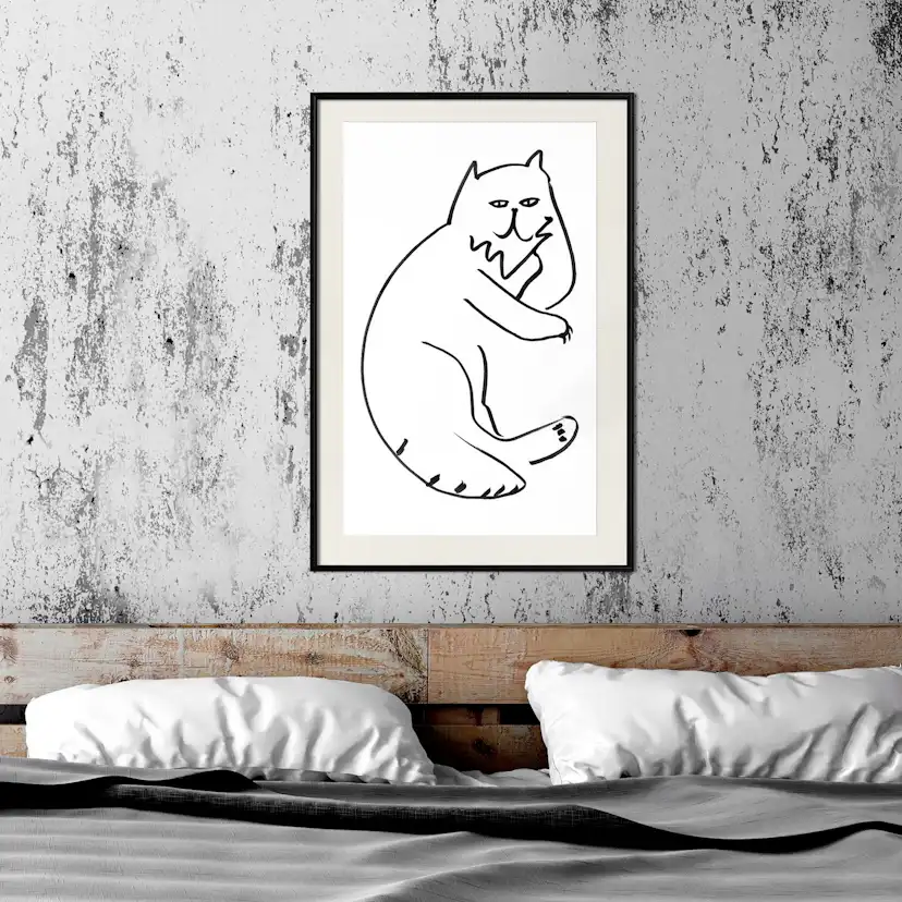 Poster Artgeist Affisch Cat Relaxing