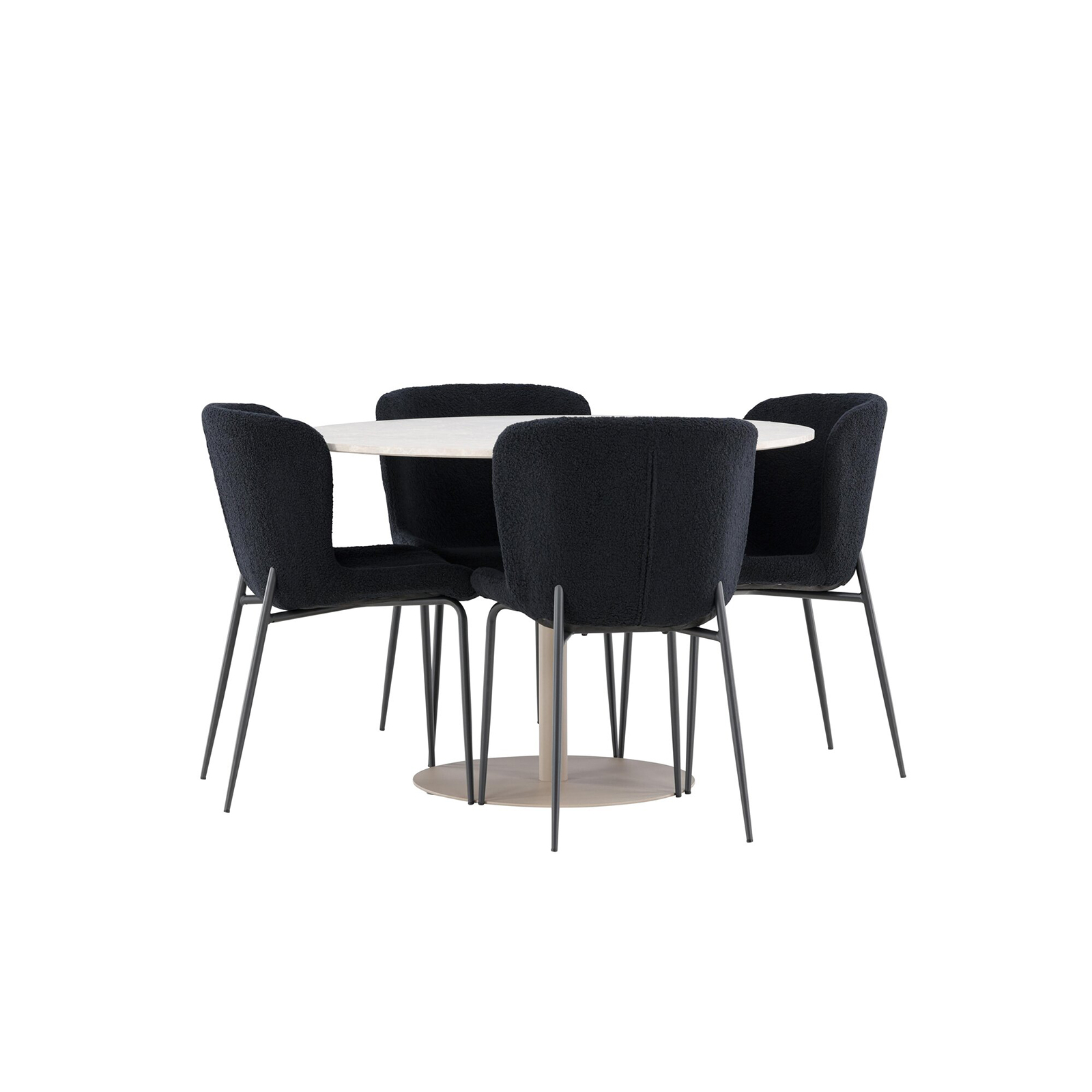 Matgrupp Venture Home Lycke Ø110 med 4 st Modesto Stolar