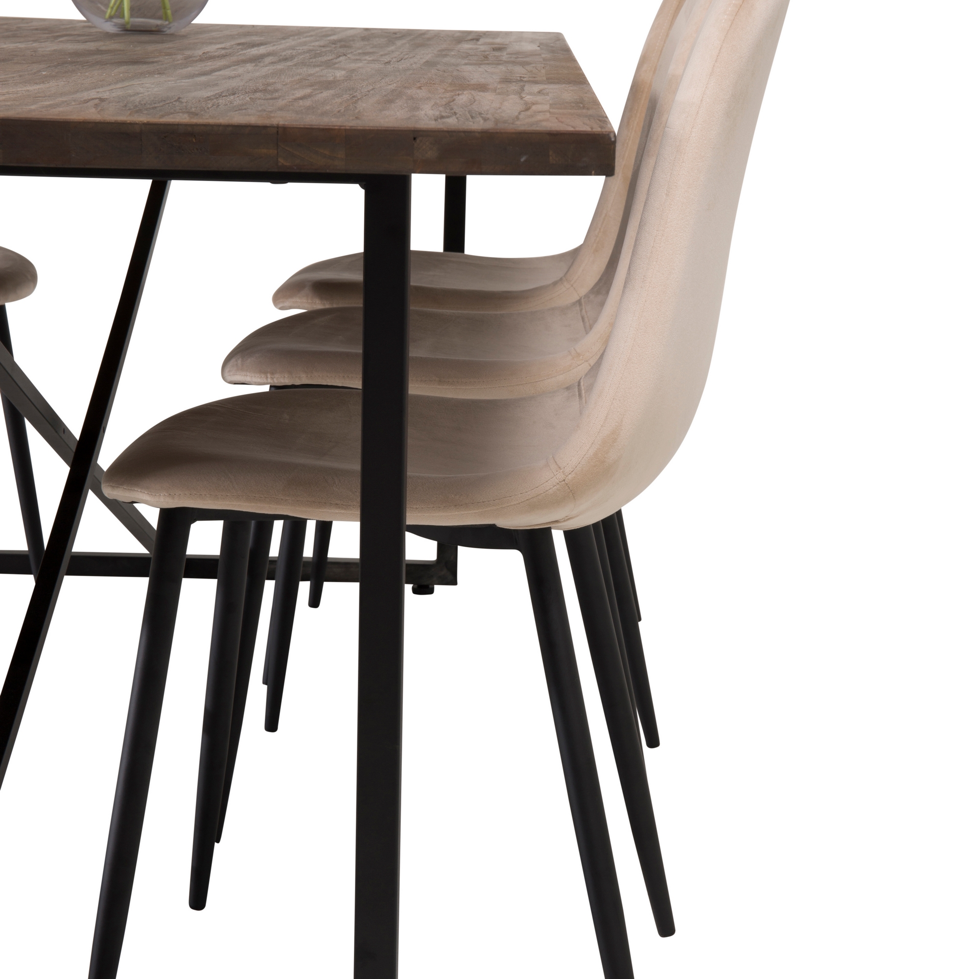 Matgrupp Venture Home Peo med 6 Pobbie Stolar Sammet