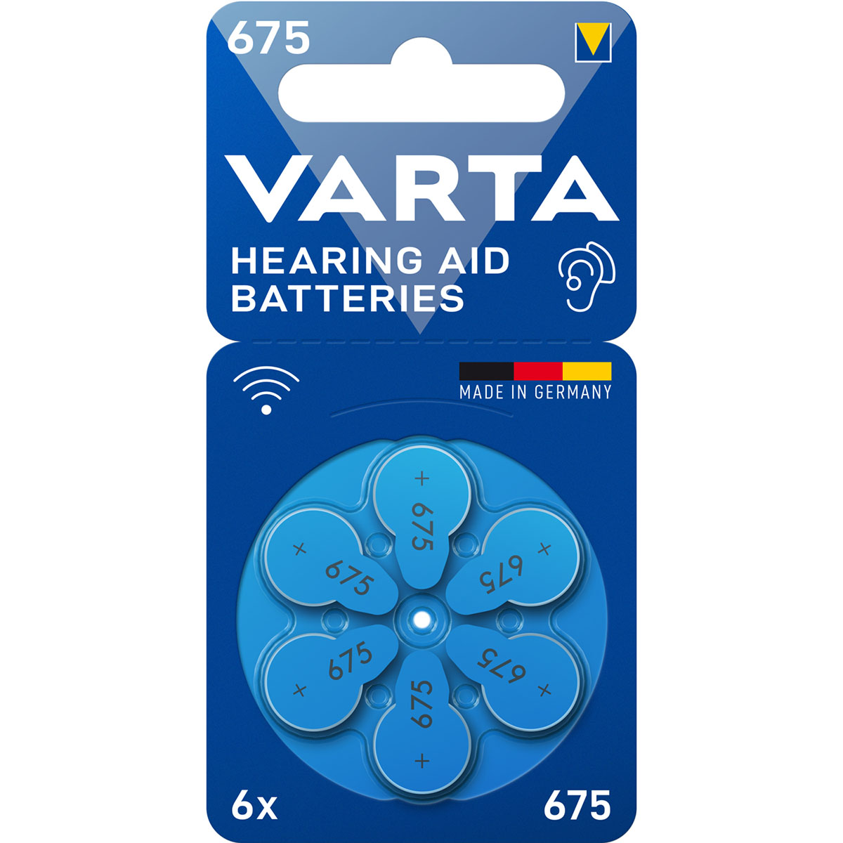 Hörapparatsbatterier Varta 675/A675/PR44 6-pack