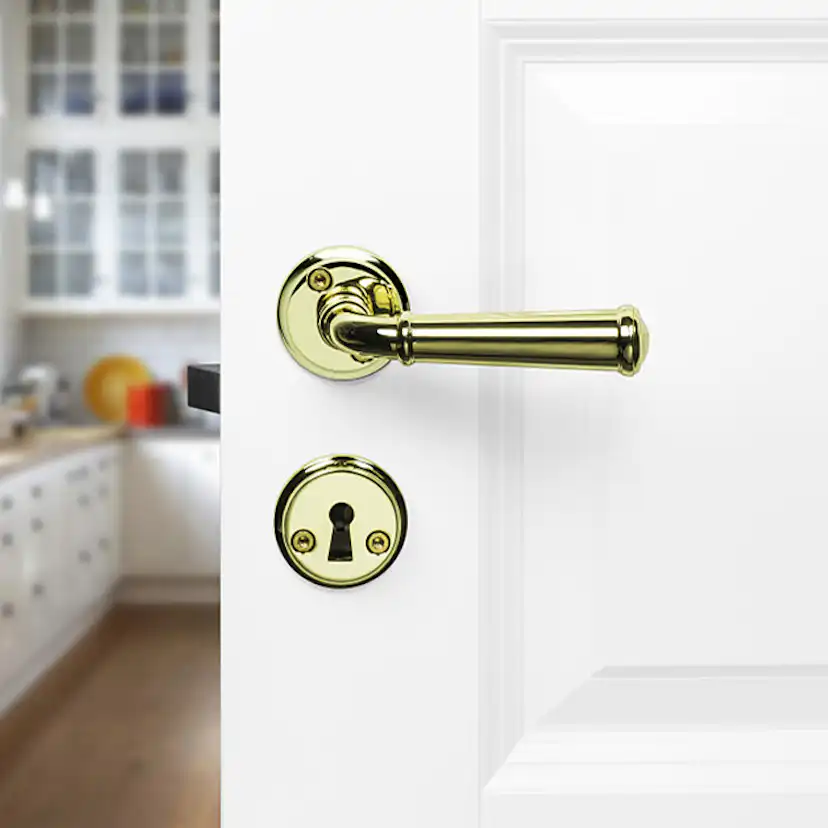 Dörrhandtag Beslag Design Hampton Polerad Mässing