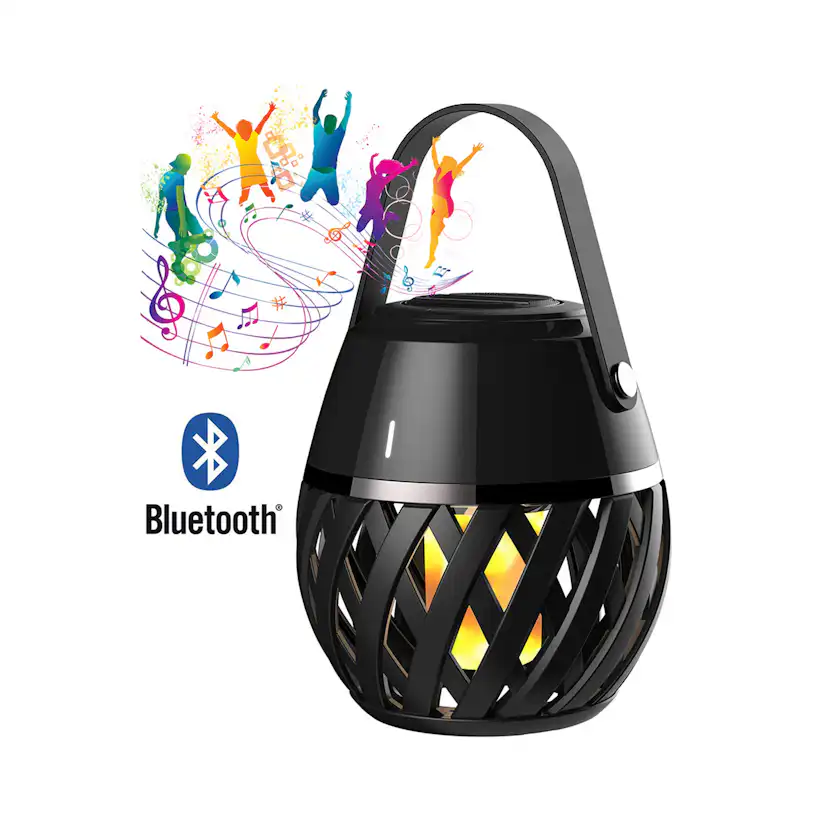 Flamlampa Homeline Helios med BT-högtalare