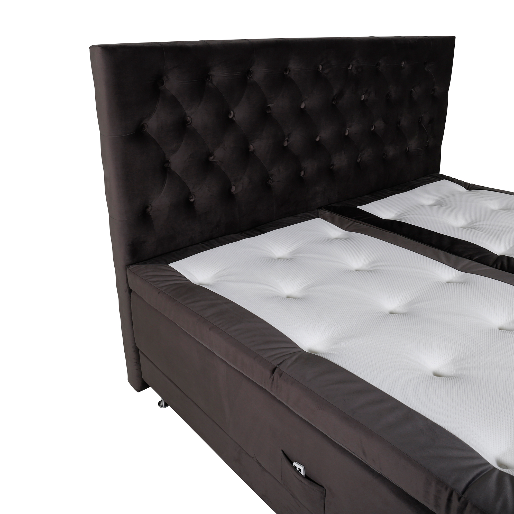 Ställbar Kontinentalsäng Venture Home Vickleby 180x200 Sammet med Sänggavel Föra 180