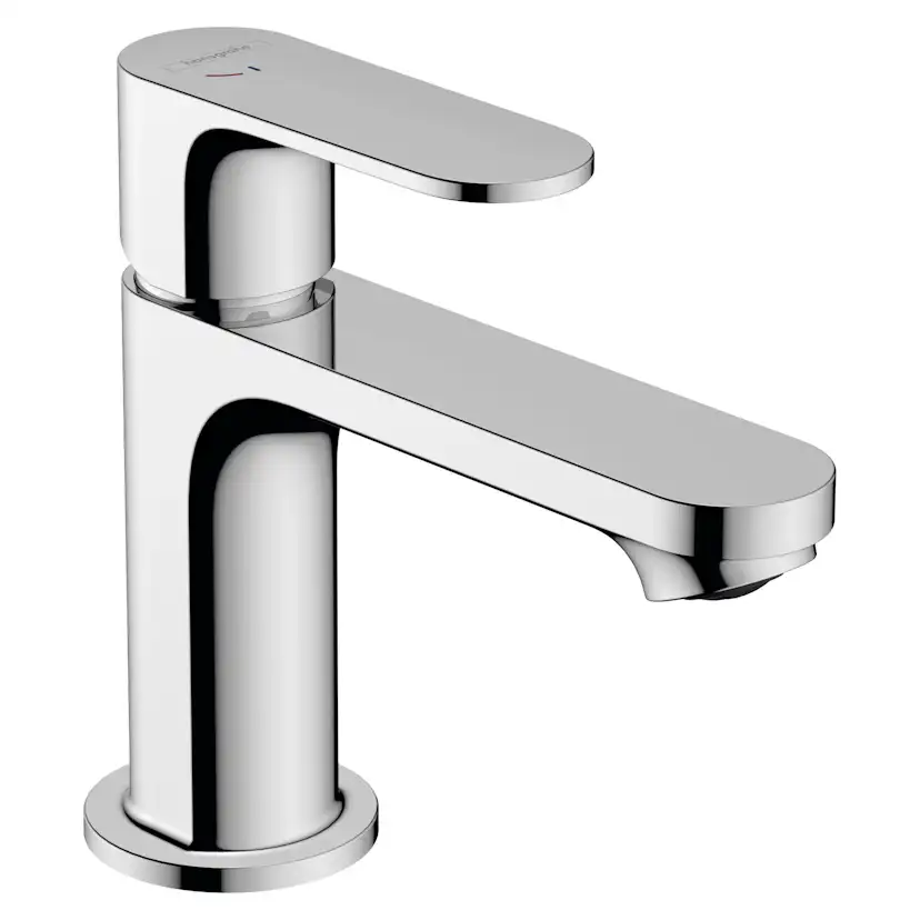 Tvättställsblandare Hansgrohe Rebris S 1-grepps 80 CoolStart med Lyftventil i Metall