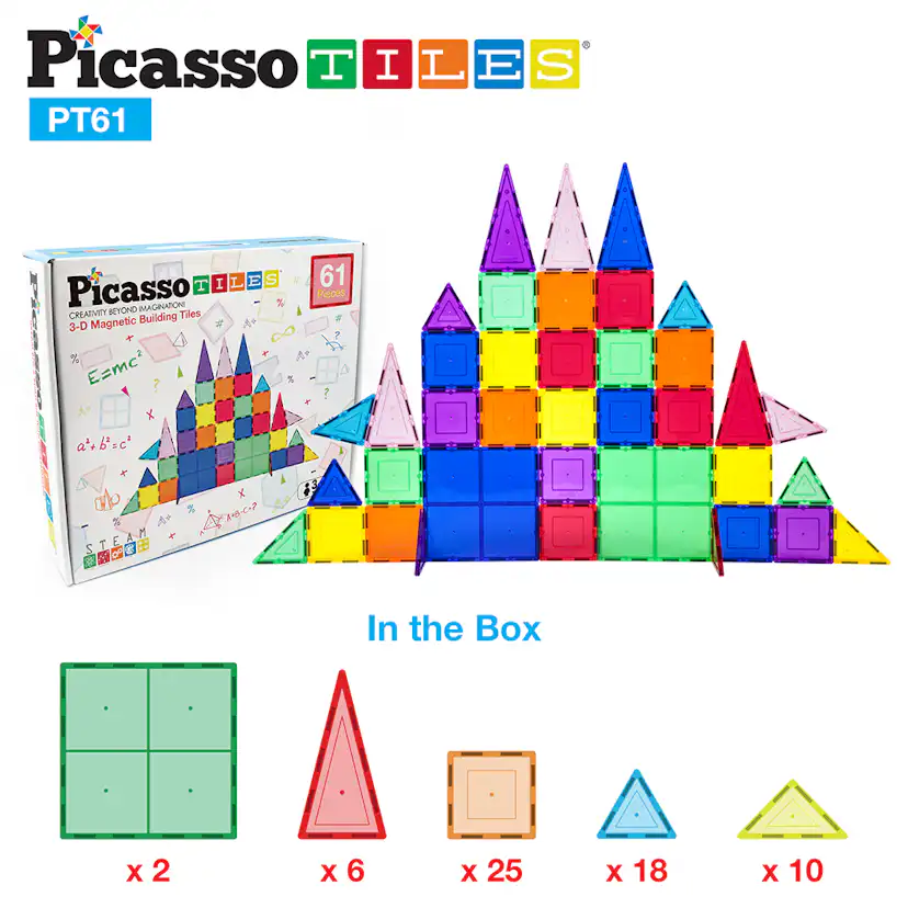 Magnetplattor Picasso Tiles 61 bitar