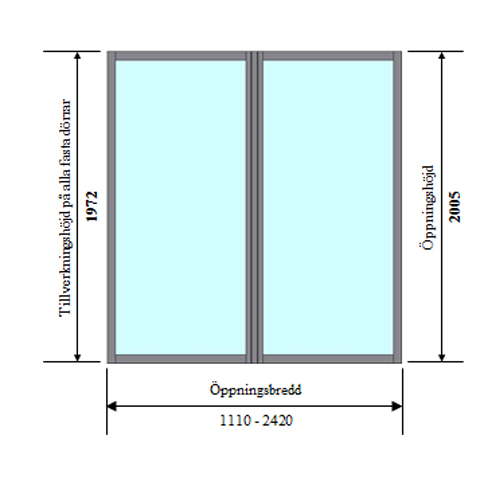 Fast Väggparti Novoroom Original 2-Delat