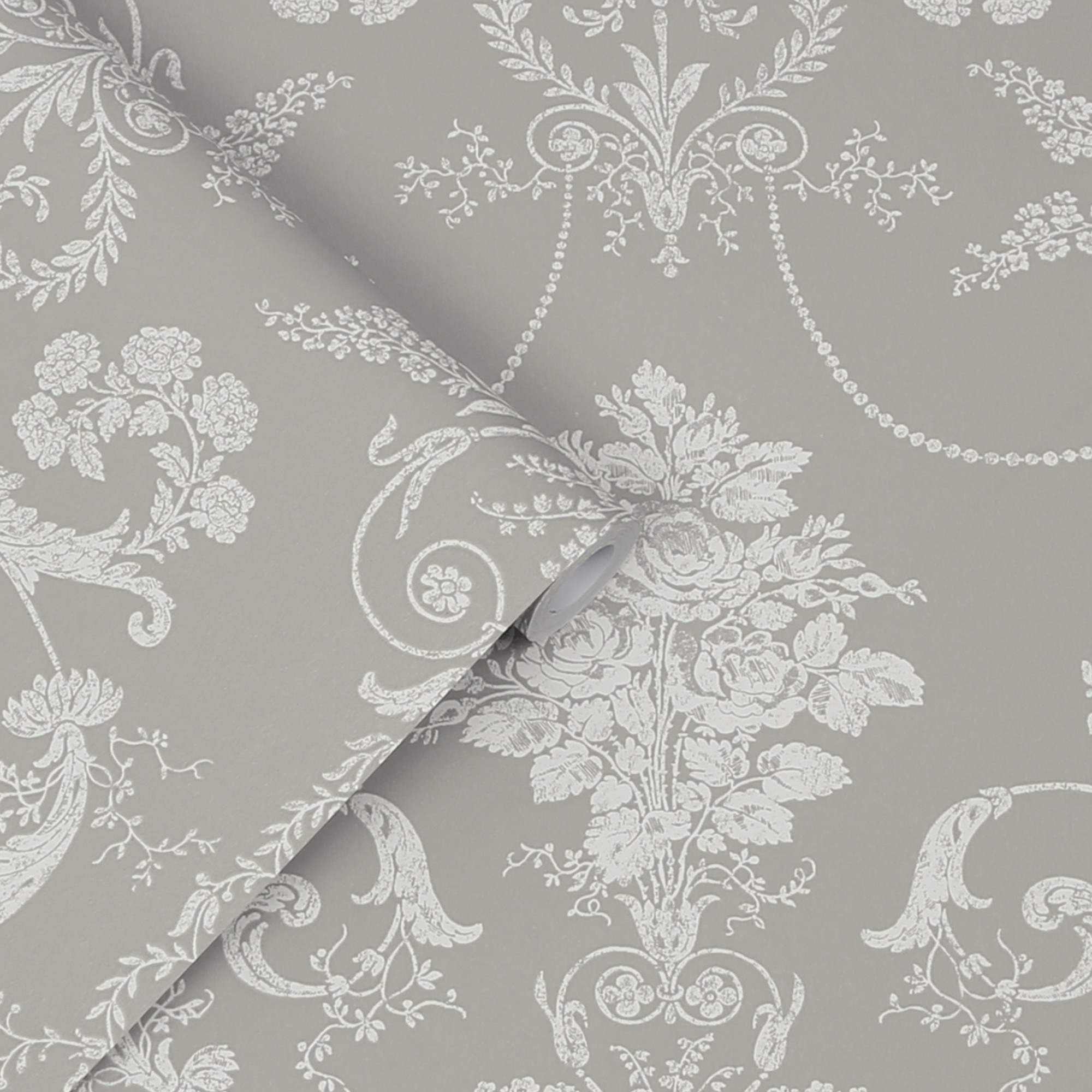 Tapet Laura Ashley Josette Steel 113383 EasyUp, Mönstrad