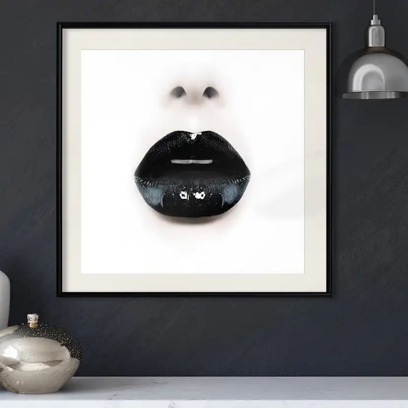 Poster Artgeist Affisch Black Lipstick