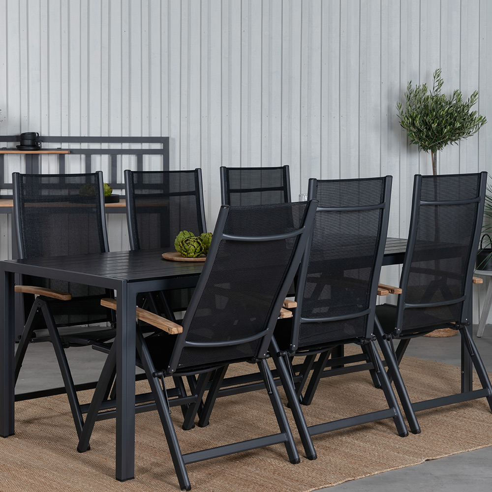 Matgrupp Venture Home Bront med 6 Perla Positionsstolar