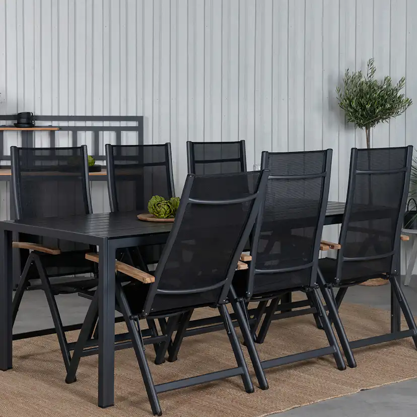 Matgrupp Venture Home Bront med 6 Perla Positionsstolar
