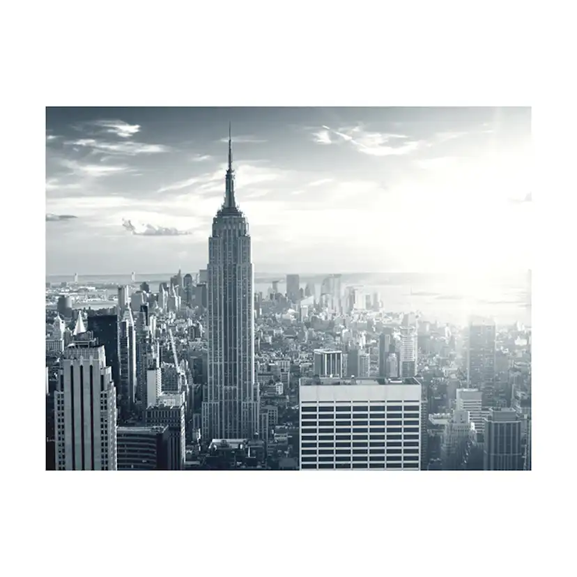 Fantastisk vy till New York Manhattan soluppgången 350x270 Storlek: 350x270 cm