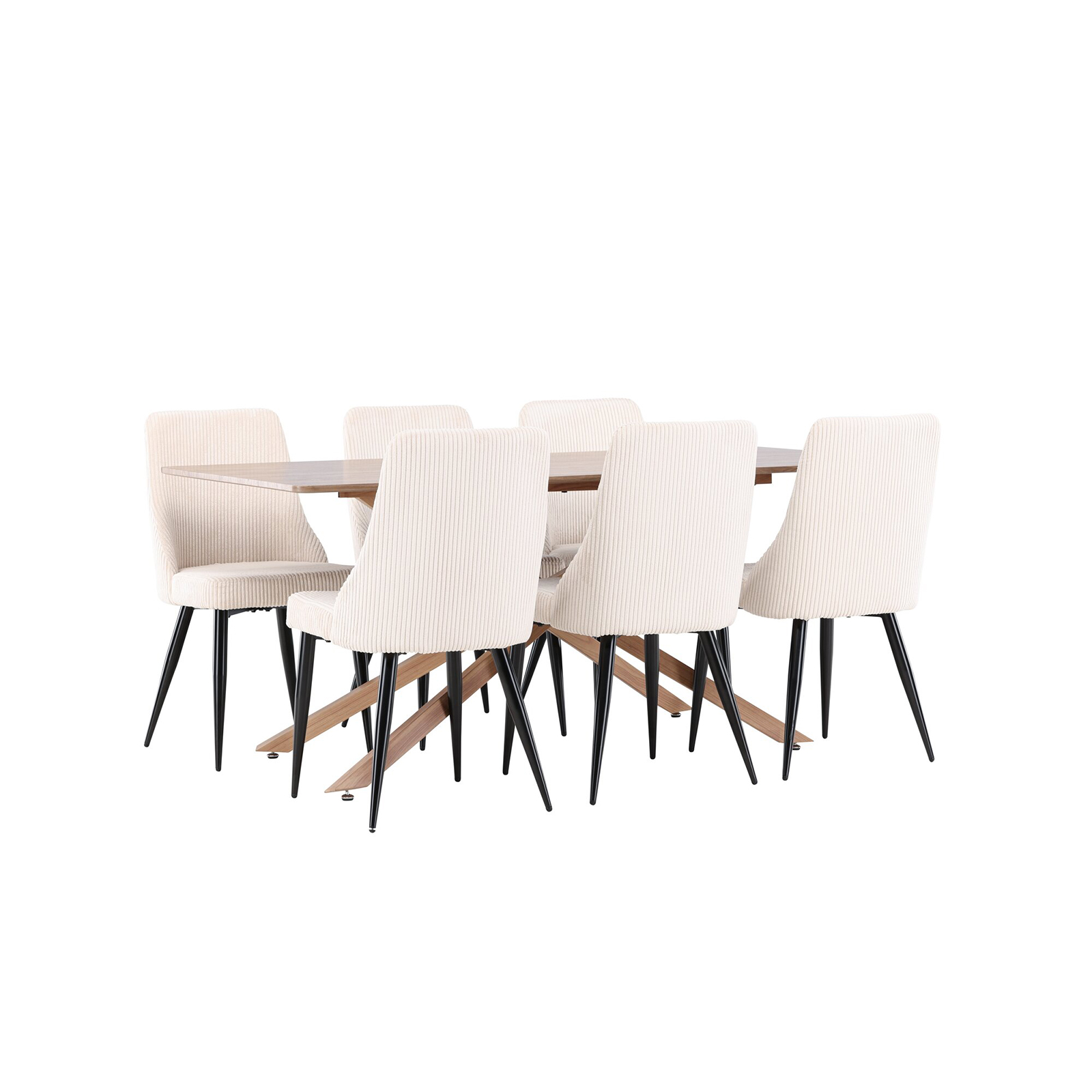 Matgrupp Venture Home Piazza 180 med 6 st Leone Stolar