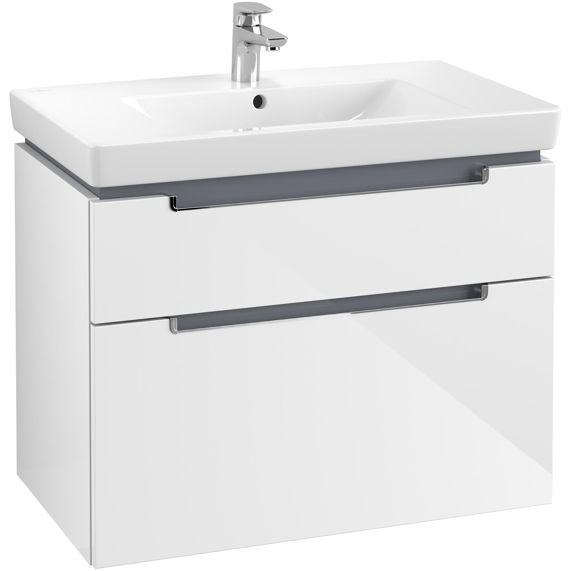 Tvättställsskåp Villeroy & Boch Subway 2.0 med 2 Lådor för Skåpstvättställ