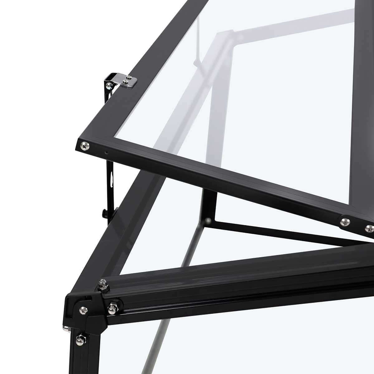 Växthus Metalcraft 1,02 kvm Svart Rektangulär