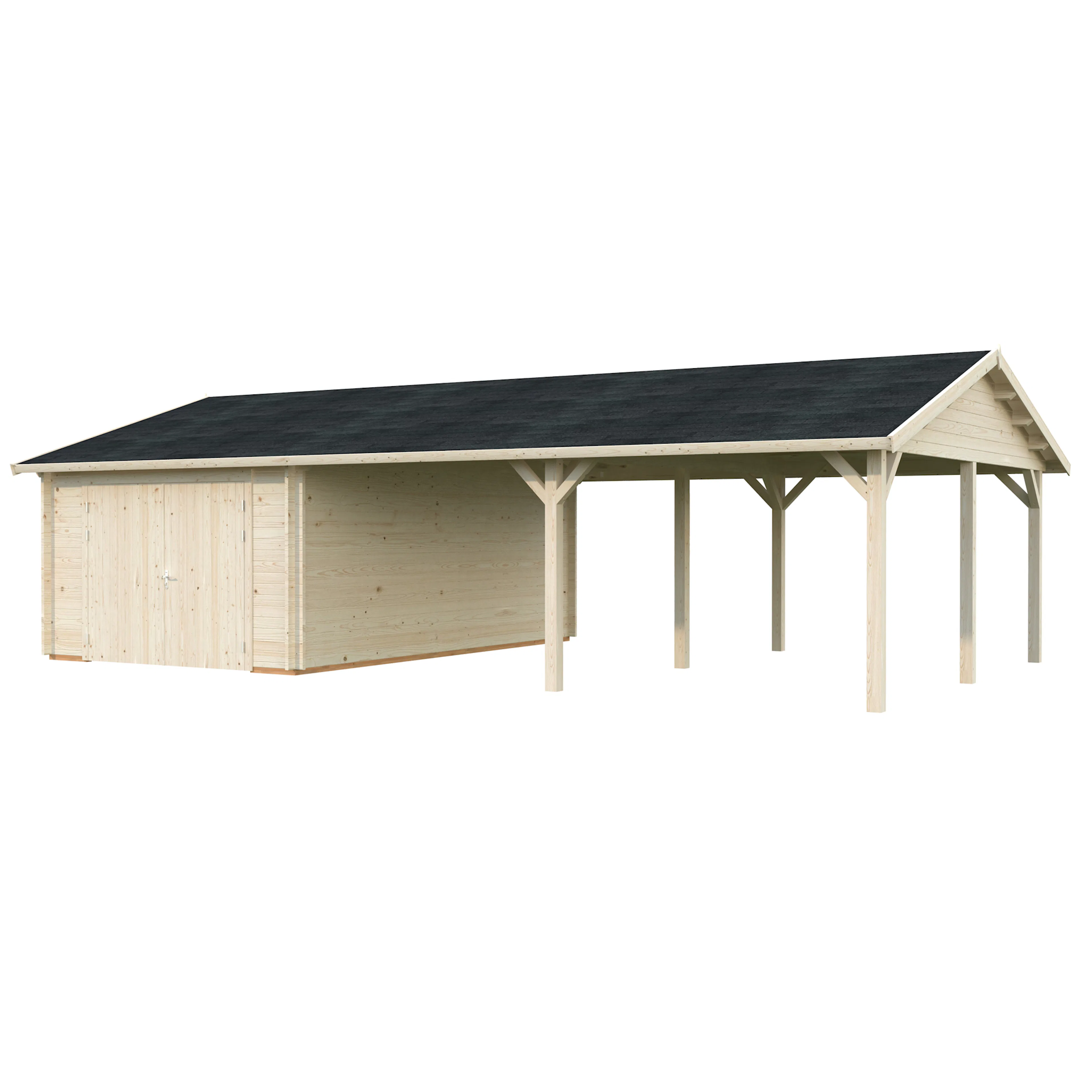 Roger 19,0+33,2 m2 with wooden gate NO Obehandlad